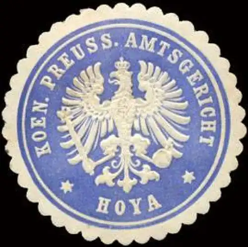 Koeniglich Preussiche Amtsgericht - Hoya