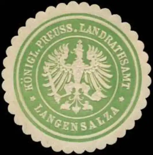 K.Pr. Landrathsamt Langensalza