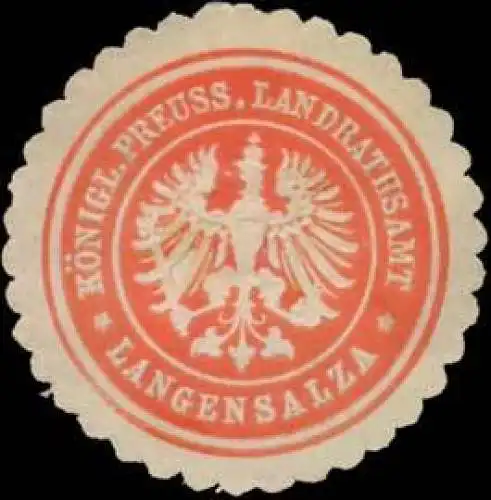 K.Pr. Landrathsamt Langensalza