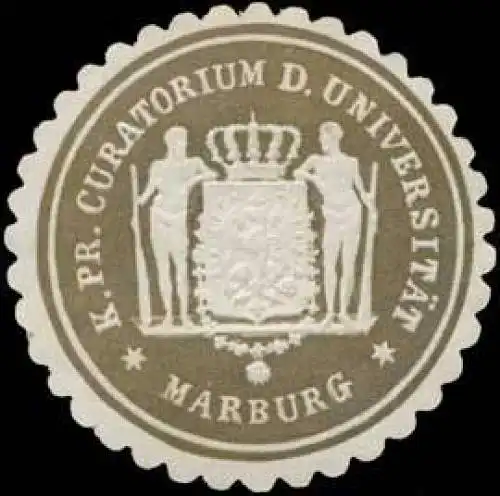 K.Pr. Curatorium der UniversitÃ¤t Marburg