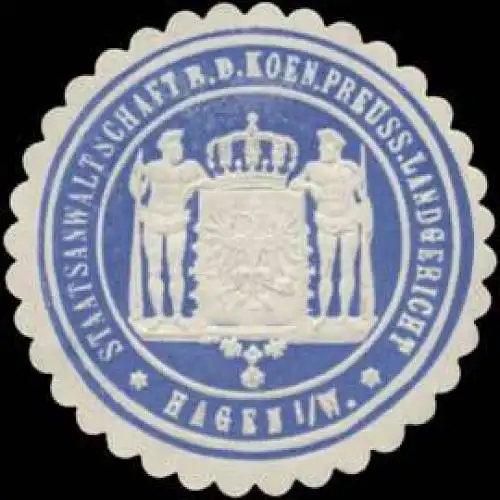 Staatsanwaltschaft b. d. K. Pr. Landgericht Hagen