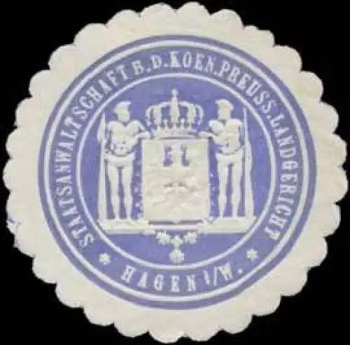 Staatsanwaltschaft b. d. K. Pr. Landgericht Hagen