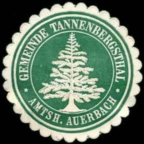 Gemeinde Tannenbergsthal - Amtshauptmannschaft Auerbach