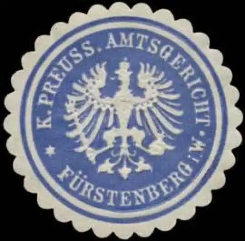 K.Pr. Amtsgericht Fürstenberg i.W