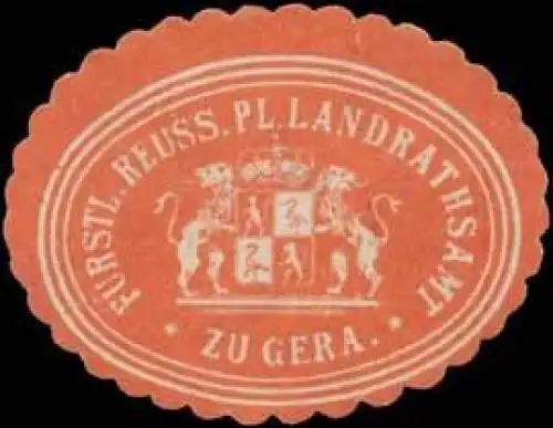 F. Reuss. Pl. Landrathsamt zu Gera
