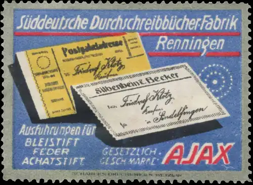 DurchschreibebÃ¼cher Ajax