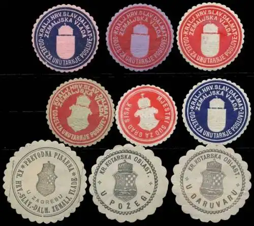 Slowenien Dalmatien Kroatien Sammlung Siegelmarken