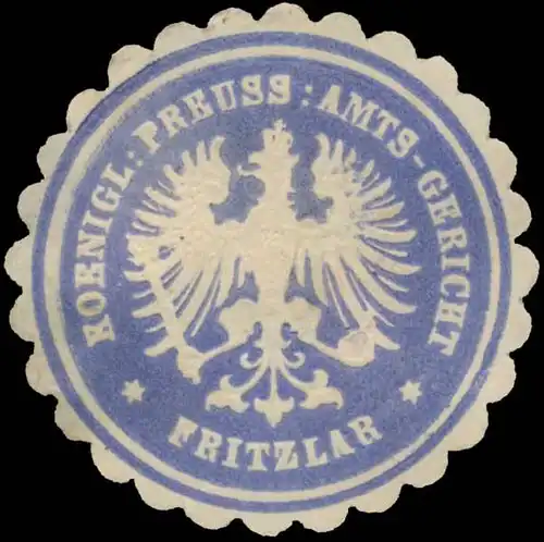 K.Pr. Amts-Gericht Fritzlar