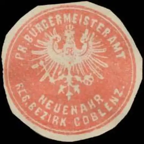 Pr. BÃ¼rgermeisteramt Neuenahr Reg. Bez. Koblenz