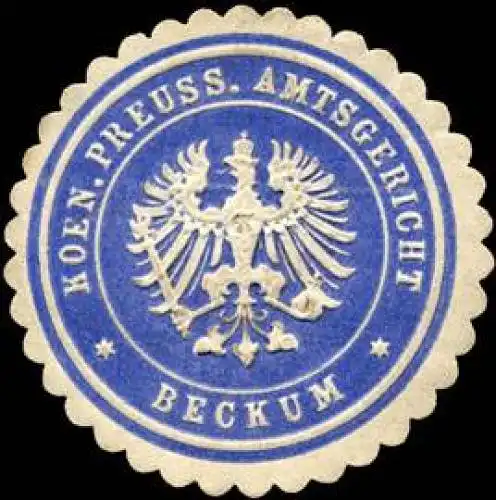 Koeniglich Preussisches Amtsgericht - Beckum