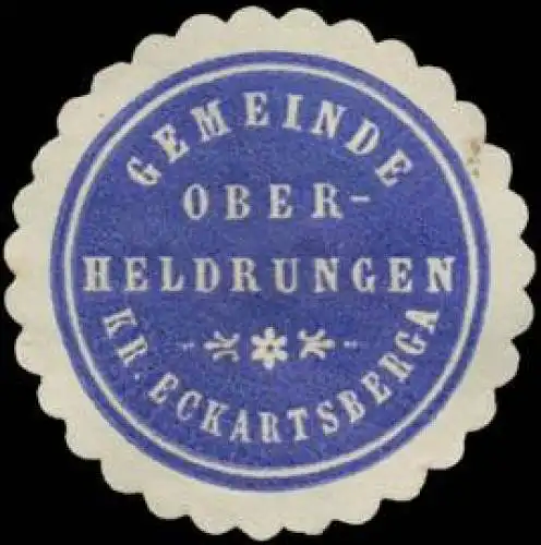 Gemeinde Oberheldrungen Kreis Eckartsberga