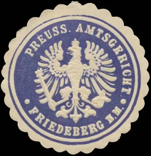 Pr. Amtsgericht Friedeberg Neumark