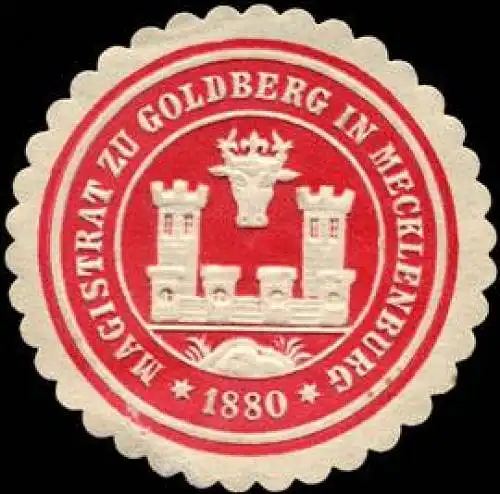 Magistrat zu Goldberg in Mecklenburg 1880