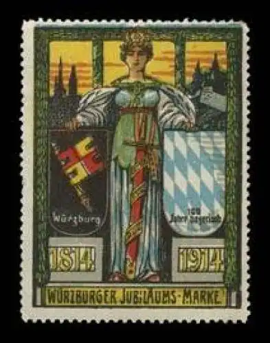 WÃ¼rzburger JubilÃ¤ums - Marke 1814 - 1914