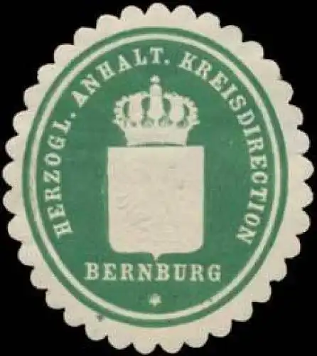 H. Anhalt. Kreisdirection Bernburg
