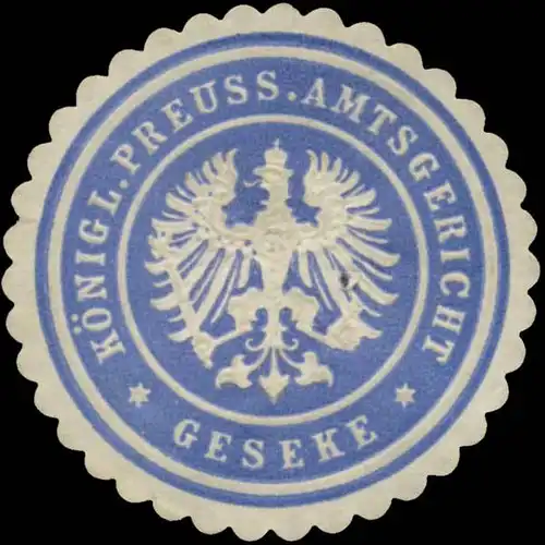 K.Pr. Amtsgericht Geseke