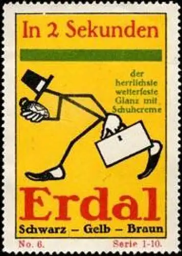 Mit Erdal Schuhcreme zur Arbeit
