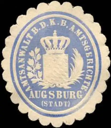 Amtsanwalt bei dem KÃ¶niglich B. Amtsgerichte - Augsburg (Stadt)