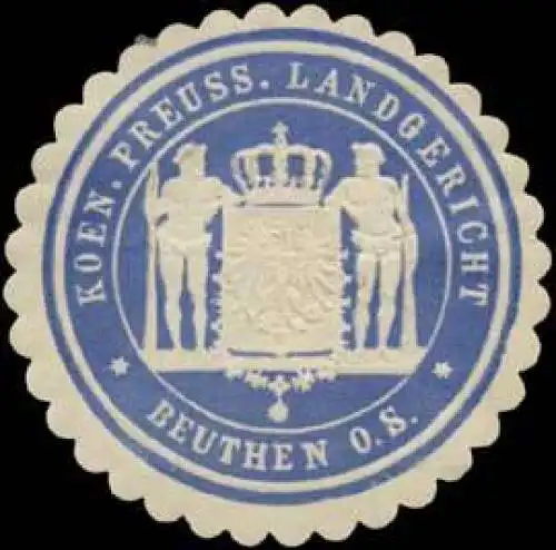 K.Pr. Landgericht Beuthen/Schlesien