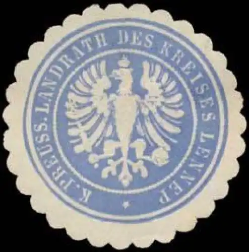 K.Pr. Landrath des Kreises Lennep