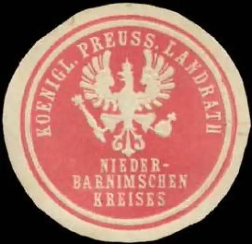 K.Pr. Landrath Niederbarnimschen Kreises