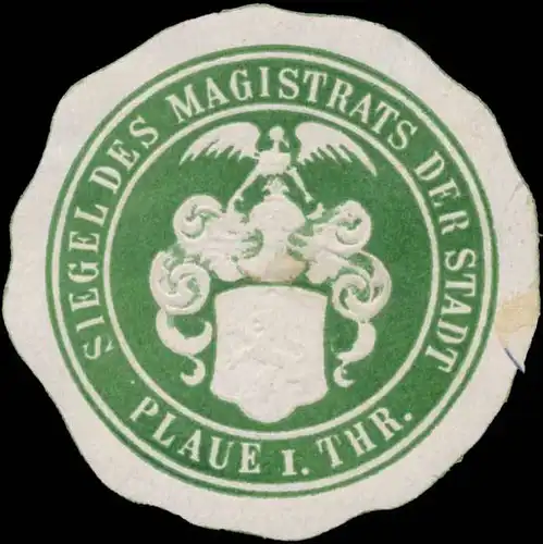 Siegel des Magistrats der Stadt Plaue in ThÃ¼ringen