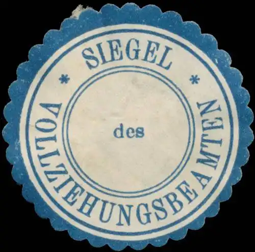 Siegel des Vollziehungsbeamten