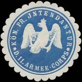 KÃ¶n. Pr. Intendantur des 11. Armee-Corps