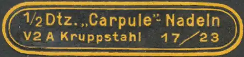 Carpule Nadeln