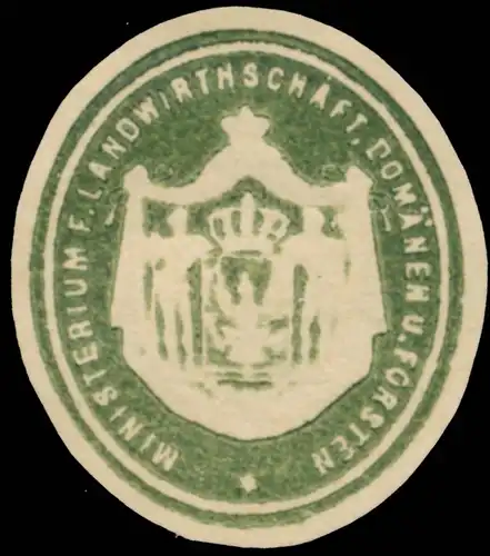Ministerium fÃ¼r Landwirthschaft, DomÃ¤nen und Forsten