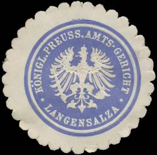 K. Pr. Amtsgericht Langensalza