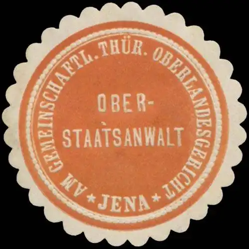 Oberstaatsanwalt am gemeinsch. ThÃ¼r. Oberlandesgericht Jena