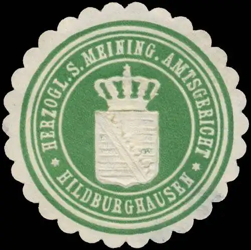 H.S. Meining. Amtsgericht Hildburghausen