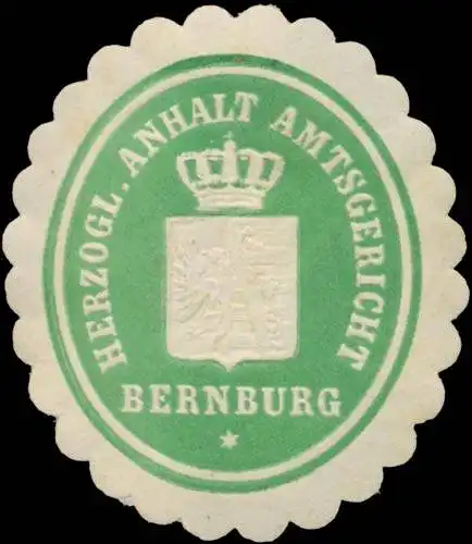 H. Anhalt. Amtsgericht Bernburg