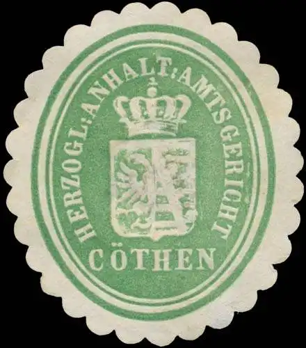 H. Anhalt. Amtsgericht KÃ¶then