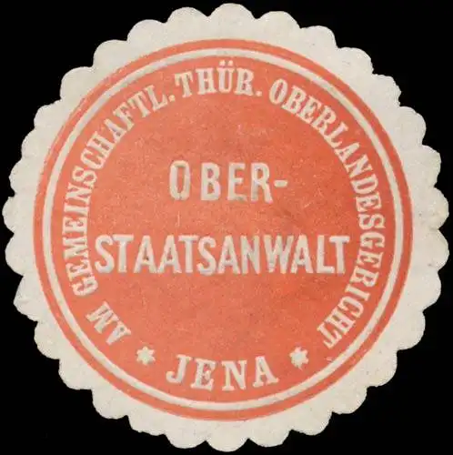 Oberstaatsanwalt am gemeinsch. ThÃ¼r. Oberlandesgericht Jena