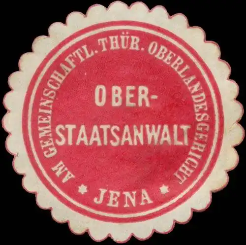 Oberstaatsanwalt am gemeinsch. ThÃ¼r. Oberlandesgericht Jena