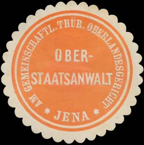 Oberstaatsanwalt am gemeinsch. ThÃ¼r. Oberlandesgericht Jena