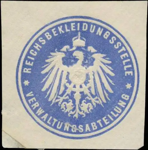 Reichsbekleidungsstelle Verwaltungsabteilung