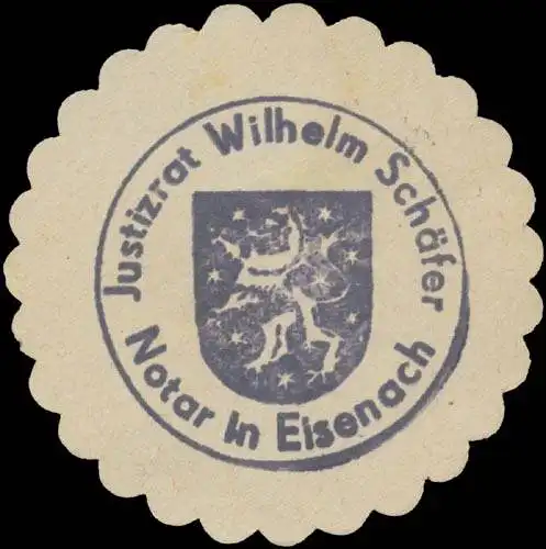 Justizrat Wilhelm SchÃ¤fer Notar in Eisenach