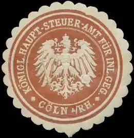 K. Haupt-Steuer-Amt fÃ¼r Inl. Geg. CÃ¶ln