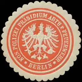 K. Polizei PrÃ¤sidium Abth. fÃ¼r Feuerwehr Berlin