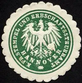 Königlich Preussisches Stempel und Erbschaftssteueramt - Hannover