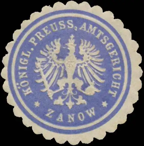 K.Pr. Amtsgericht Zanow/Pommern
