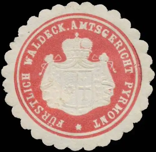 F. Waldeck. Amtsgericht Pyrmont