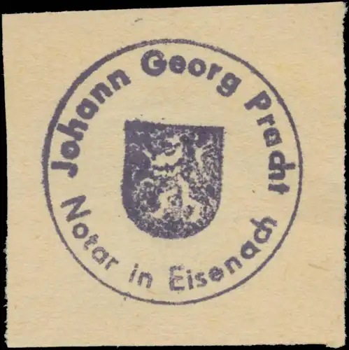 Johann Georg Pracht Notar in Eisenach