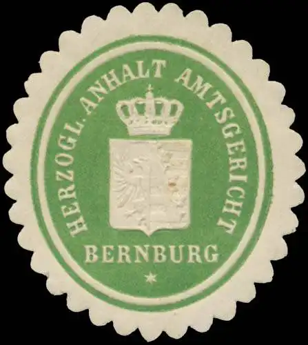 H. Anhalt. Amtsgericht Bernburg