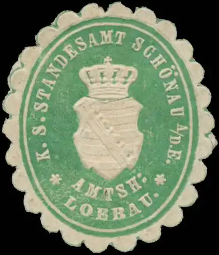 K.S. Standesamt SchÃ¶nau/E. Amtsh. LÃ¶bau
