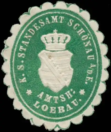 K.S. Standesamt SchÃ¶nau/E. Amtsh. LÃ¶bau