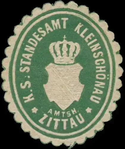 K.S. Standesamt KleinschÃ¶nau Amtsh. Zittau